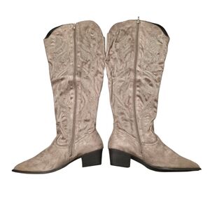 Isabella Fiore Taupe Heeled Boots